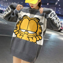 Load image into Gallery viewer, New Korean Garfield Women Sweater Cartoon Cute Loose Pullover Autumn Winter Fashion Girl Clothes Tops Female Knit Sweater 2019
