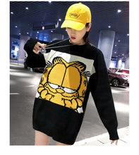 Load image into Gallery viewer, New Korean Garfield Women Sweater Cartoon Cute Loose Pullover Autumn Winter Fashion Girl Clothes Tops Female Knit Sweater 2019