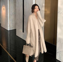 Load image into Gallery viewer, Mozuleva Elegant Long Sweater Cardigan Women Long Sleeve Oversized Ladies Outwear Jumper Coat Winter Open Stitch Sweater Coat