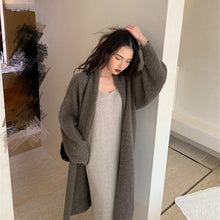 Load image into Gallery viewer, Mozuleva Elegant Long Sweater Cardigan Women Long Sleeve Oversized Ladies Outwear Jumper Coat Winter Open Stitch Sweater Coat