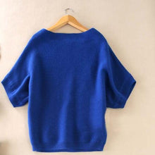 Load image into Gallery viewer, 2019 autumn winter sweater women cashmere sweater loose size batwing shirt short-sleeve knitted wool sweater female pullover