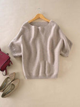 Load image into Gallery viewer, 2019 autumn winter sweater women cashmere sweater loose size batwing shirt short-sleeve knitted wool sweater female pullover