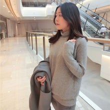 Load image into Gallery viewer, Cashmere sweater ladies high collar women's large size winter knitted cashmere sweater ladies warm sweater women's clothing
