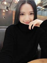 Load image into Gallery viewer, Cashmere sweater ladies high collar women's large size winter knitted cashmere sweater ladies warm sweater women's clothing
