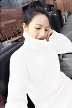 Load image into Gallery viewer, Cashmere sweater ladies high collar women's large size winter knitted cashmere sweater ladies warm sweater women's clothing
