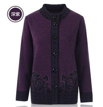 Load image into Gallery viewer, Elderly Women Knit Sweater Coats Large Size 6XL 7XL Autumn Single-breasted Grandmother Loose Cardigan Women Sweater Casual Tops

