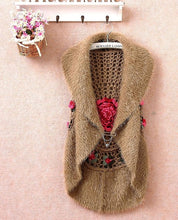 Load image into Gallery viewer, Hot sale New Fashion High Quality Autumn Winter women's crochet cape vest sweater outerwear  casual cardigan women sweater 1210
