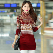 Load image into Gallery viewer, HanOrange 2019 Autumn Winter Plus Size Turtleneck Korean Slim Thicken Long Women Female Warm Wool Sweater S M L XL XXL XXXL
