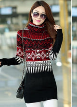 Load image into Gallery viewer, HanOrange 2019 Autumn Winter Plus Size Turtleneck Korean Slim Thicken Long Women Female Warm Wool Sweater S M L XL XXL XXXL
