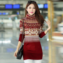 Load image into Gallery viewer, HanOrange 2019 Autumn Winter Plus Size Turtleneck Korean Slim Thicken Long Women Female Warm Wool Sweater S M L XL XXL XXXL
