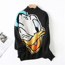 Load image into Gallery viewer, Daisy duck sweater Women Long Sleeve O Neck Loose Jumper Tops Ladies Jumper sweater Female Knitted Top Women Pullover sweater
