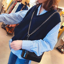 Load image into Gallery viewer, Autumn and winter models loose V-neck cashmere wool vest ladies knit solid color sleeveless sweater regular pullover Selling
