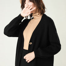 Load image into Gallery viewer, adishree 2019 womens winter Cashmere Cardigans and auntmun women knitted High Quality Female solid sweaters V-neck Open stitch
