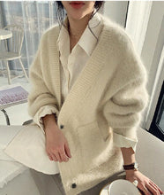 Load image into Gallery viewer, BGTEEVER Loose Women Knitted Cardigans Oversized Full Sleeve Knitted Jumper Femme Autumn Winter Female Knitting Open Stitch 2019
