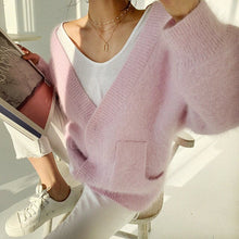 Load image into Gallery viewer, BGTEEVER Loose Women Knitted Cardigans Oversized Full Sleeve Knitted Jumper Femme Autumn Winter Female Knitting Open Stitch 2019
